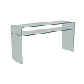 Modern Clear Acrylic Square Side Table With Minimalist Sleek Design 3d model