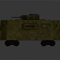 Detailed Vintage Military Tank With Brownish Yellow Armor Metal Structure And Cannon