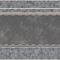 Pavement Design With Stone Slabs Cobblestone Curb And Different Pattern Samples 3d model