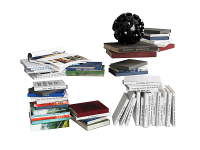 Books Newspaper Ornaments 3d model