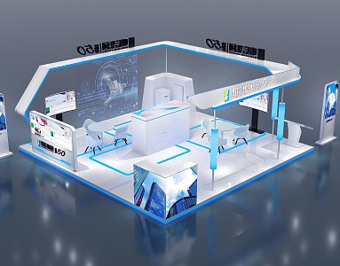 Modern Exhibition Booth 3d model