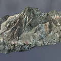 Landscape Garden Design With Mountain Terrain 3D Model Details And Features
