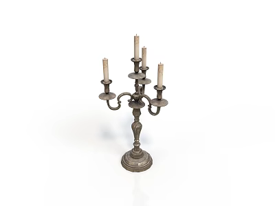 Vintage Metal Candelabra with Five Arms and Classic Design for Home Decorative 3d model