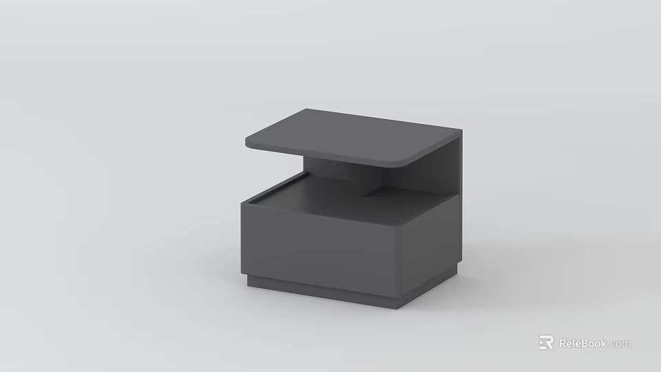 Minimalist Modern Bedside Table With Drawer Storage And Simple Design For Bedroom Use 3d model 