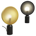 Modern Table Lamp With Gold And Black Lampshade Lighting Design 3d model