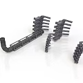 Industrial Metal Mechanical Equipment With Pipe Fittings And Support Structures