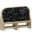 Blackboard cabinet, art cabinet, children's drawing cabinet 3d model