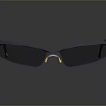Dark Blue Sunglasses With Yellow Accents Modern Design And Beige Temple Tips