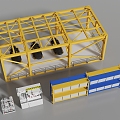 modern industrial equipment plant equipment 3d model