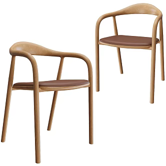 Partisan Dining Chair Leisure Chair 3d model
