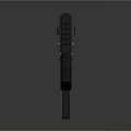 Black Tactical Submachine Gun with Rail System Grip Folding Stock and Modern Design