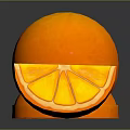 Fresh Oranges Display With Whole Halved Sliced And Small Pieces On Dark Background