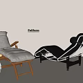 Poliform Modern Lounge Chairs With Light Gray Fabric Wooden Frame And Black Metal Design