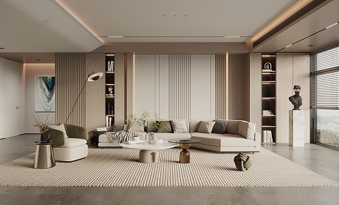 modern living room 3d model