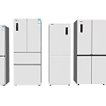 White Refrigerators and Freezers with Various Designs for Modern Home Kitchen Appliances