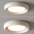 Modern White Ceiling Light With Circular Textured Design For Home Interior 3d model