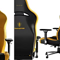 Modern Yellow And Black ThunderX3 Office Chair With Ergonomic Design And Adjustable Features