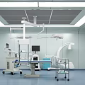 Modern Operating Room With Surgical Table Lamp And Advanced Medical Equipment
