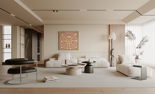 Quiet living room home living room 3d model