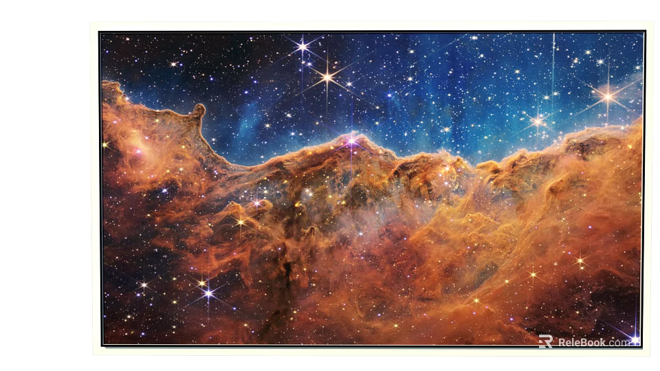 Stunning Cosmic Nebula Landscape With Bright Stars And Colorful Cloud Structures 3d model 