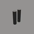Modern Cylindrical White Ceiling Lights With Glowing Bottom And Black Edges