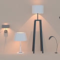 Lighting table lamp chandelier shaped lamp wall lamp 3d model