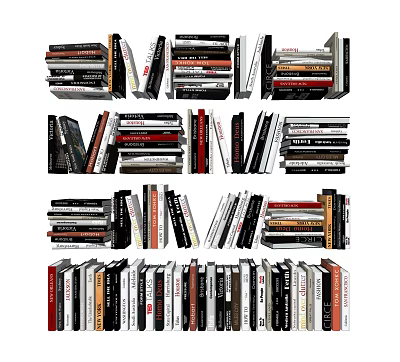 Stacked Books And Magazines Collection With Varied Color Spines And Sizes 3d model