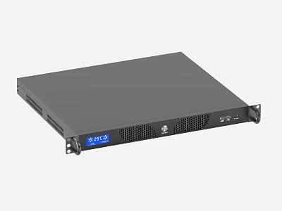 DIGITUS All in One Server Rack Mounted Gray Design With Indicator Lights And Ports 3d model