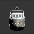 Modern Yacht Sailing by Speedboat 3d model