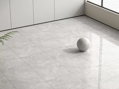 Modern Indoor Light Colored Marble Texture Floor Tiles With Smooth Shiny Surface And Natural Light 3d model