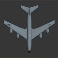 Military Transport Aircraft With Four Engines Tail Logo And Fuselage Numbers On Gray Background