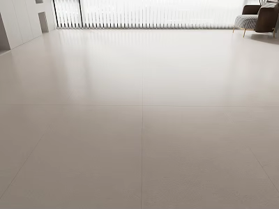 Modern Open Kitchen Floor Tiles With Light Beige Smooth Surface And Glossy Finish 3d model