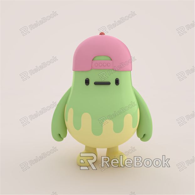 Modern Toy Ball Man Wearing Hat Cartoon Modeling Toy model