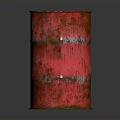 Vintage Red Oil Barrel With Rustic Design For Household Storage Use