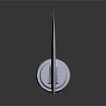 Long Handle Weapon With Metal Shaft Black Silver Design And Curved Head