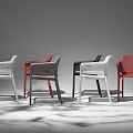 Modern Leisure Chairs With Mesh Design Various Colors Cushioned Seats And Metal Legs