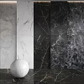 Marble Components Featuring White Black Gray Colors With Diverse Textures For Interior Design 3d model