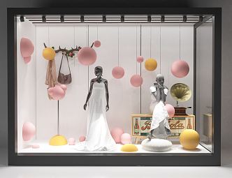 Modern Window Display 3d model