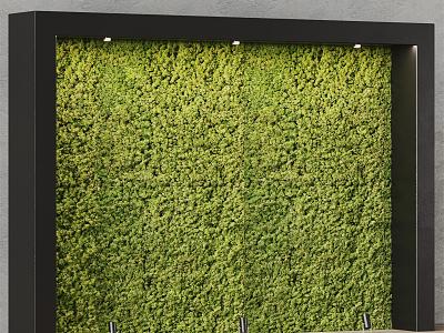 Modern moss plant wall model