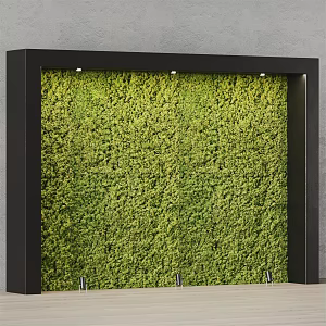 Modern moss plant wall 3d model
