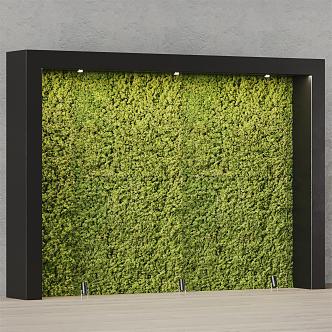 Modern moss plant wall 3d model