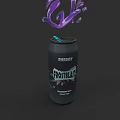 Black CROYBLATE Energy Drink Can With Purple Liquid Splash And Blackberry Flavor