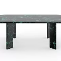 Modern Square Green Marble Table With Sleek Legs And Smooth Surface 3d model