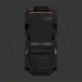 Gray Off Road Vehicle With Open Top Red Seats Roof Lights And Black Wheels