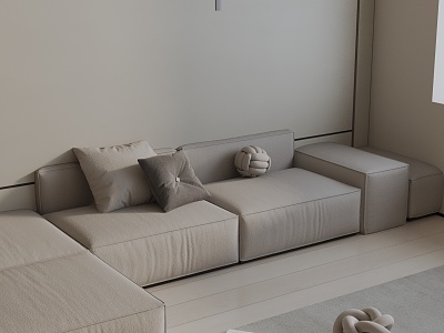 Modern three-seat sofa model