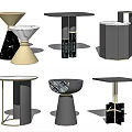 Light Luxury Corner Table Corner Table Combination 3d model