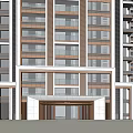 Modern High Rise Residential Buildings With Glass Facade And Urban Architecture Design