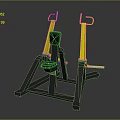 Home Fitness Equipment Strength Training Machine With Yellow Frames Black Seat And Stable Structure