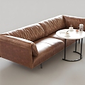 Modern Sofa Coffee Table Combination Modern Living Room Sofa Multi-person Sofa Coffee Table Simple Leather Sofa Home Furniture 3d model