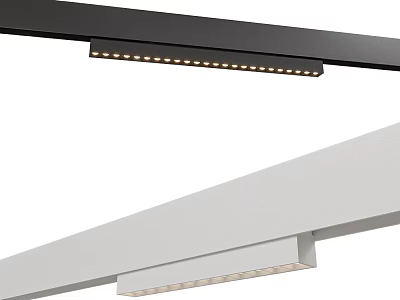 Modern Linear LED Pendant Light with Sleek Design and Bright Illumination Features 3d model